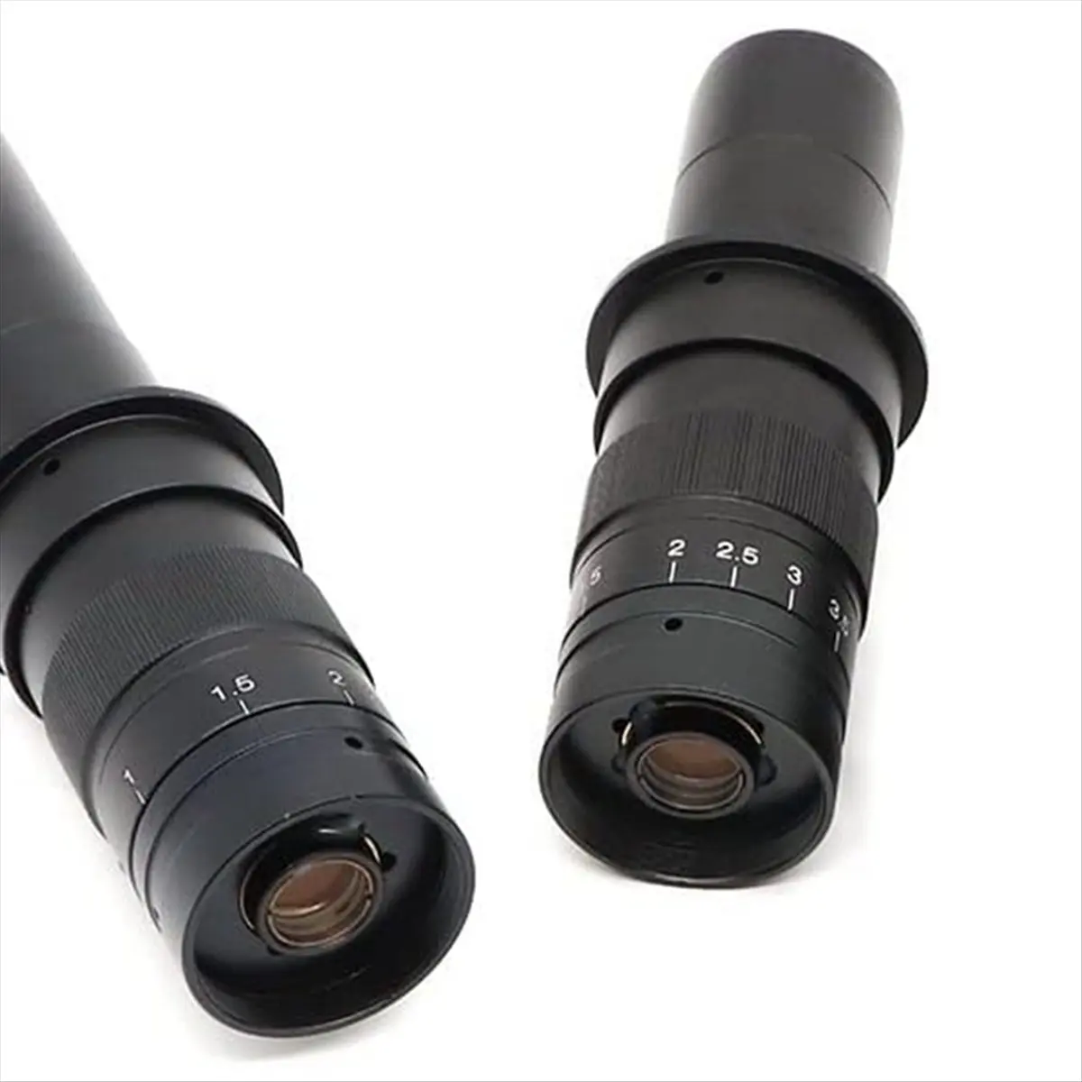 【~ Nouveau modèle A64E】Accessoires pour microscope de laboratoire, objectif à monture C avec grossissement réglable, compatible avec les caméras de microscope VGA et USB, 180X.