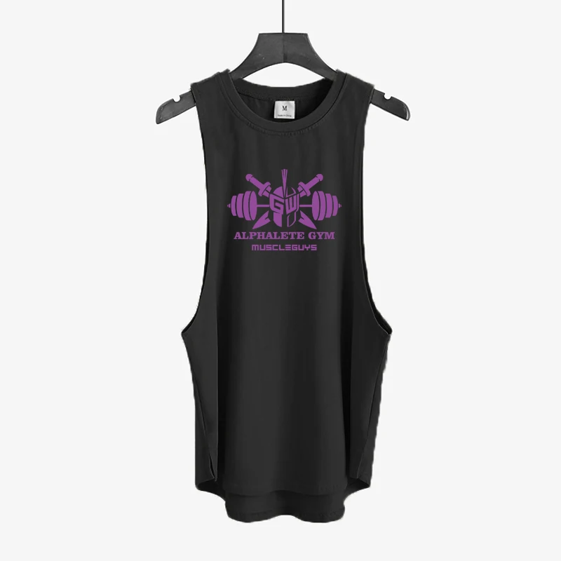 Herren Fitness Bodybuilding Muskel Tank Tops Gym Laufen Sport Training Ärmellose Westen Sommer Baumwolle Atmungsaktive Lose T-Shirts