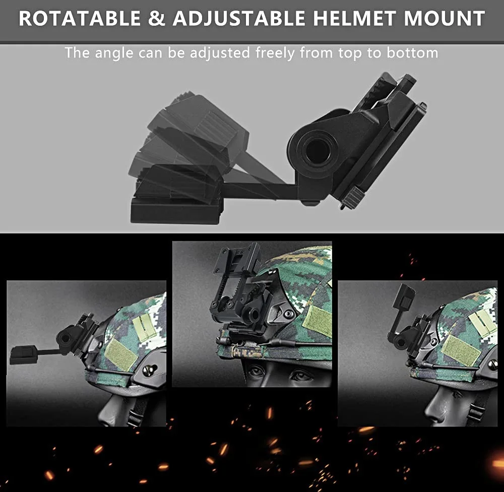 L4G24 Helmet Mounting Bracket PVS15 Night Vision Telescopic Seat Aluminum Alloy Fast NVG Multi Helmet Breakaway Adapters