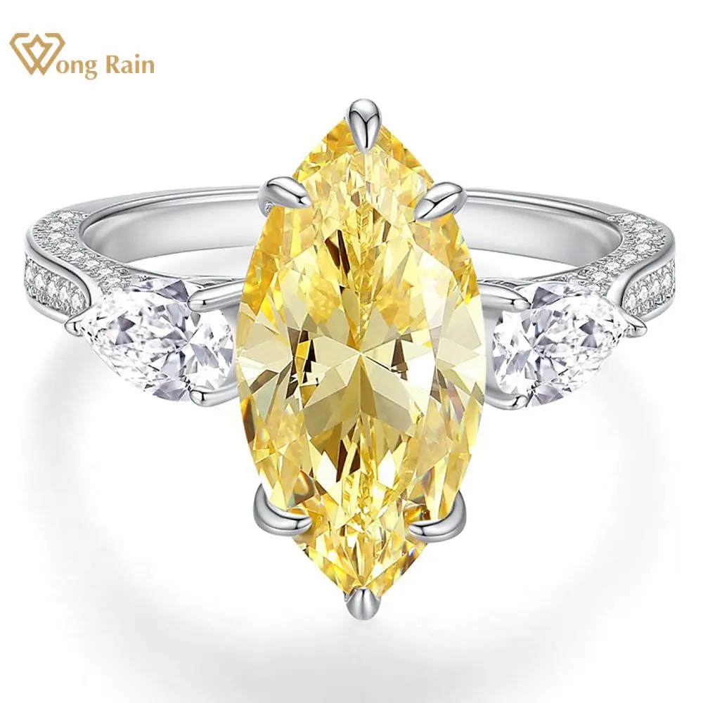 wong chuva 18k banhado a ouro 925 prata esterlina marquise corte laboratorio safira citrino diamantes de alto carbono anel de joias finas atacado 01