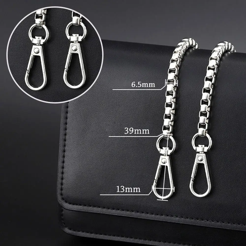 40/60/90cm Metall kette Umhängetasche Riemen Handtasche Griffe DIY Geldbörse Ersatz lange Perlenkette Umhängetasche Gurte Ketten gürtel – Detail 5