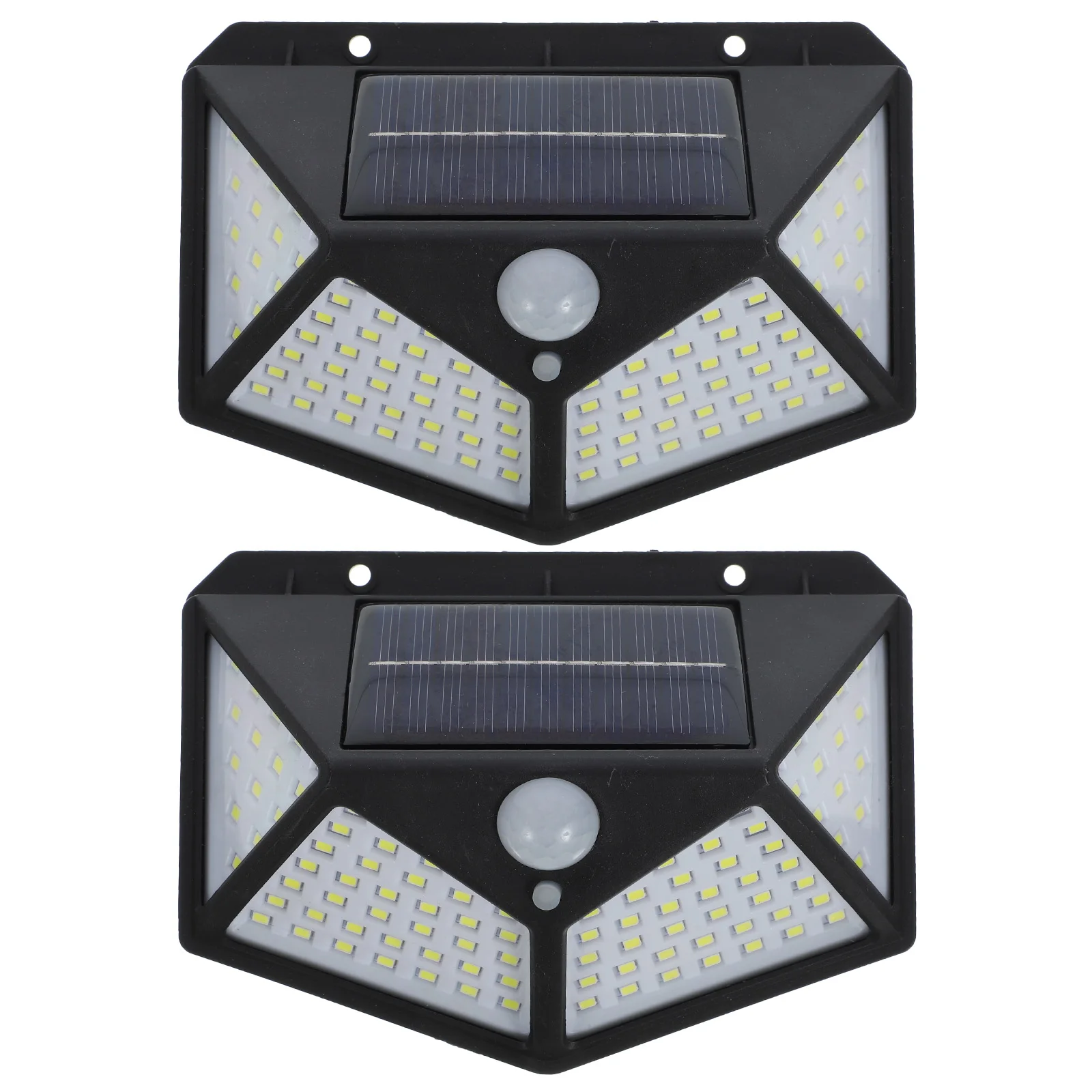 

2Pcs Solar Powered LED Wall Light Outdoor Yard Lamp Infrared Sensor 100 Leds Waterproof Solar Garden Lights for Home