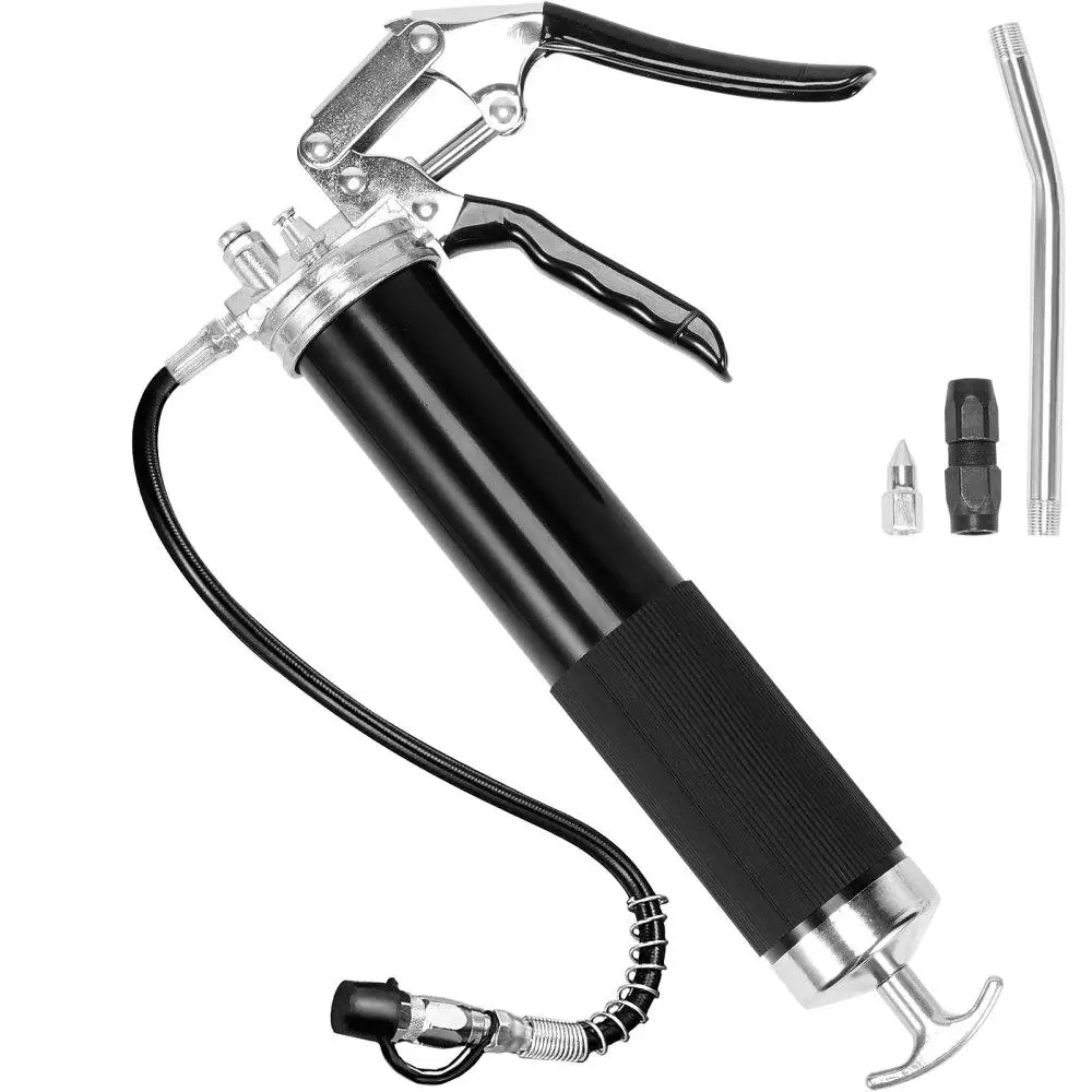 

Pistol Grease , 6000 PSI, 14 OZ / 400 CC Capacity Heavy Duty Professional Grease , with 17.72 Inch Flexible Hose 1