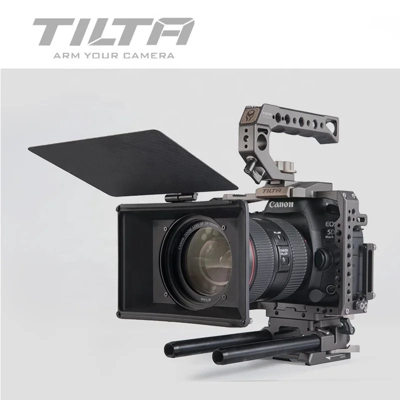 В НАЛИЧИИ MB-T15 Мини-матовая коробка для зеркальных камер Mattebox Кольцо объектива 55 мм 58 мм 77 мм 67 мм 52 мм для BMPCC 6K A7 GH5 5D4
