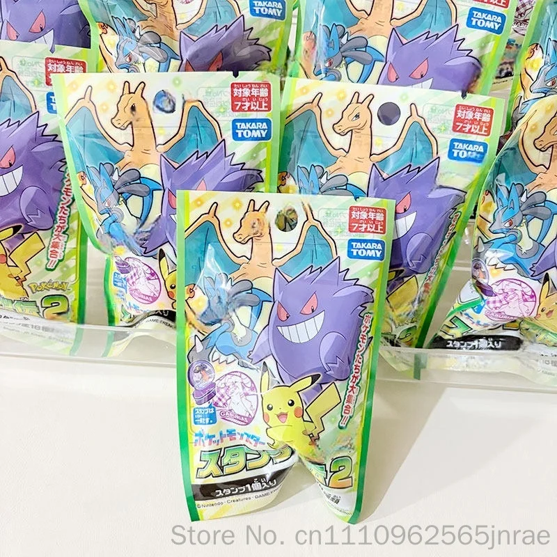 

original in stock Japanese Pokemon Stamp Series 2 Blind Bag Anime Collectible Decorative Ornament Pikachu Gengar Cute Gift