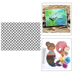 New Retro Fish Scales Wave Background Pattern Clear Stamps For DIY Making Greeting Card Scrapbooking No Metal Cutting Dies