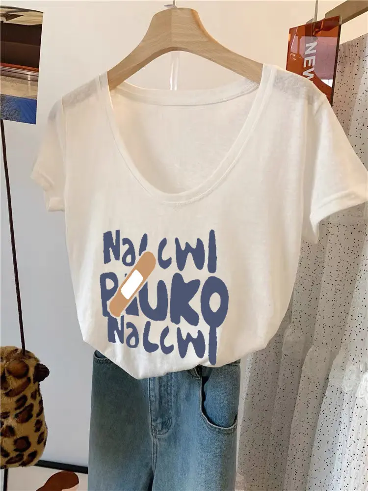 Loose Fit Lightweight Short Sleeve V-Neck T-Shirt for Women Summer Style Breathable Transparent Design Korean Fashion