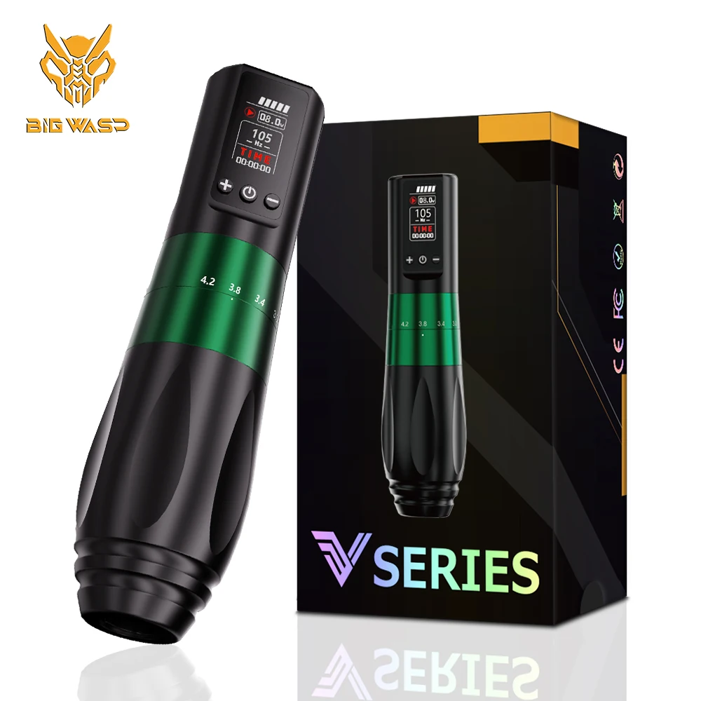 

Беспроводная тату-машинка BIGWASP с регулируемым ходом 2,0-4,2 мм, OLED-дисплей, аккумулятор 1800 мАч, ручка FK, профессиональная ручка без сердечника с двигателем