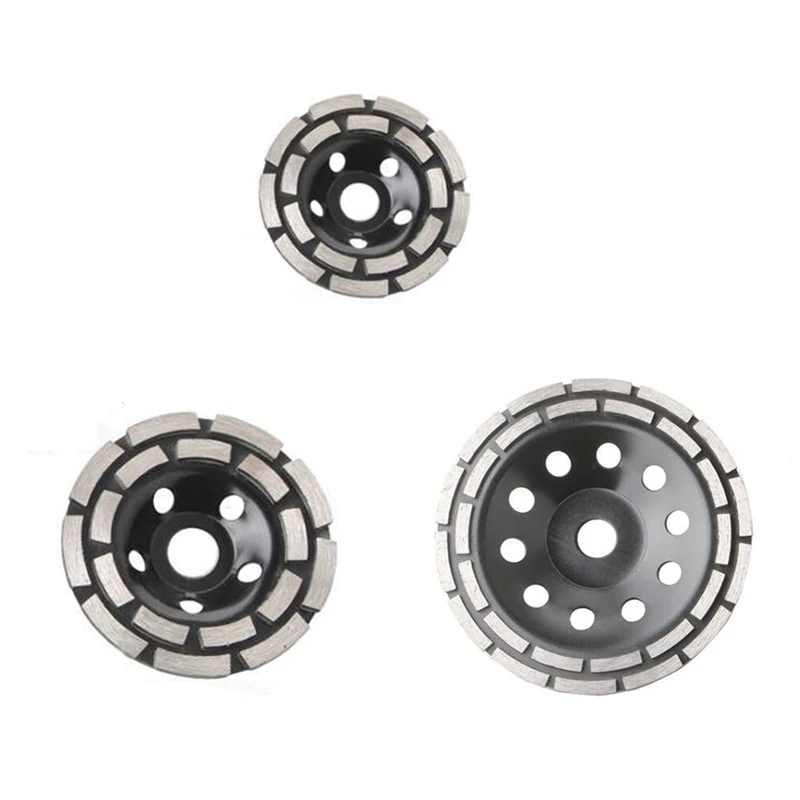 125mm diamante dupla fileira rebolo pedra de cimento piso de concreto moinho de diamante durável fácil instalar