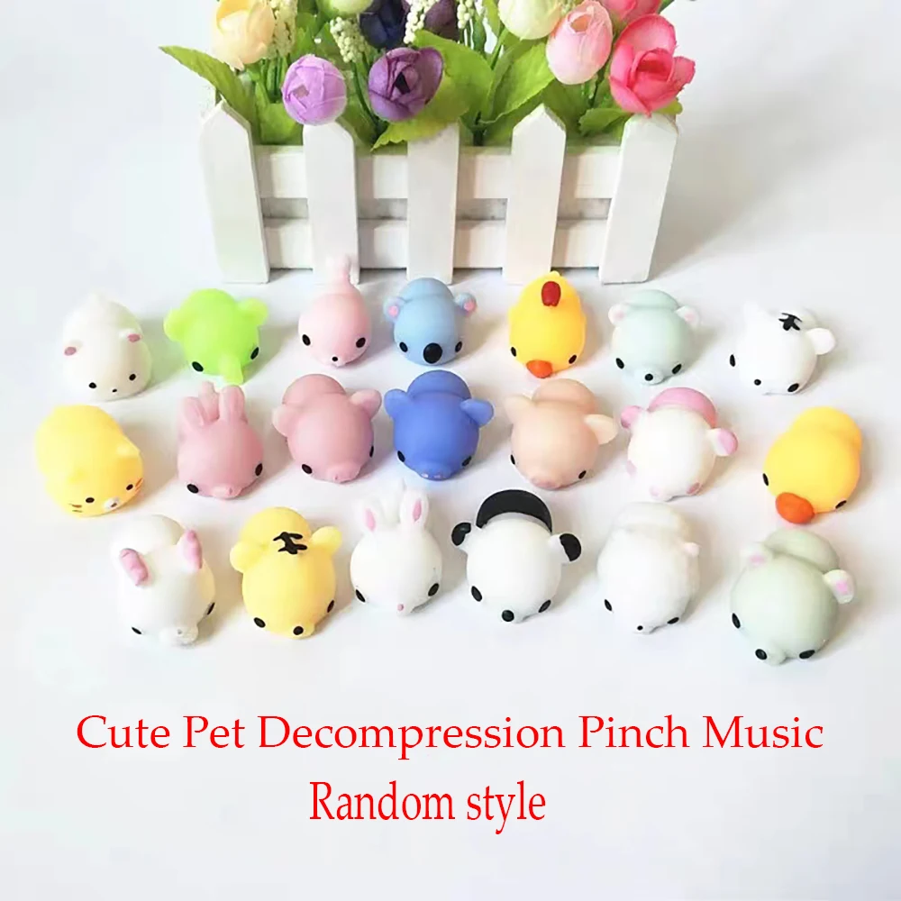 New Hot Selling Soft Adhesive Cute Pet Toys, Small Animals, Small Tuanzi, Whole Person Release, Decompression, and Squeezing Joy