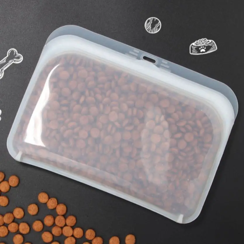 1PC Silicone Reusable Food Storage Bags Airtight Ziplock Sandwich Snack Bags Microwave Dishwasher Freezer Safe Fresh Bags