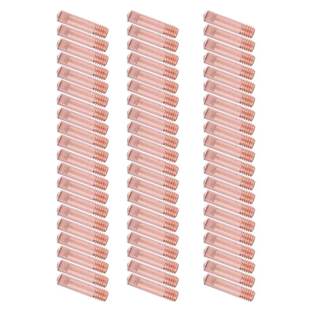 60Pcs 1.2mm MIG Welding Contact Tips Easy to Install Copper Welding Gun Accessories Rose Gold MIG Welder Contact Tips