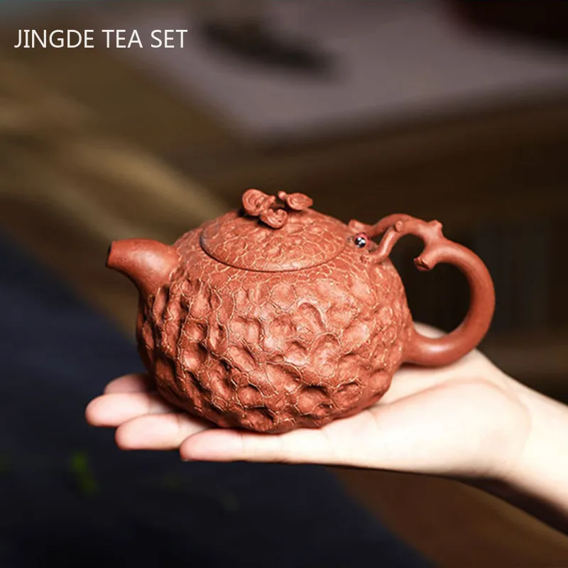 

Master Handmade Purple Clay Teapot Raw Ore Section Mud Filter Tea Pot Household Zisha Beauty Kettle Chinese Yixing Tea Set 260ml