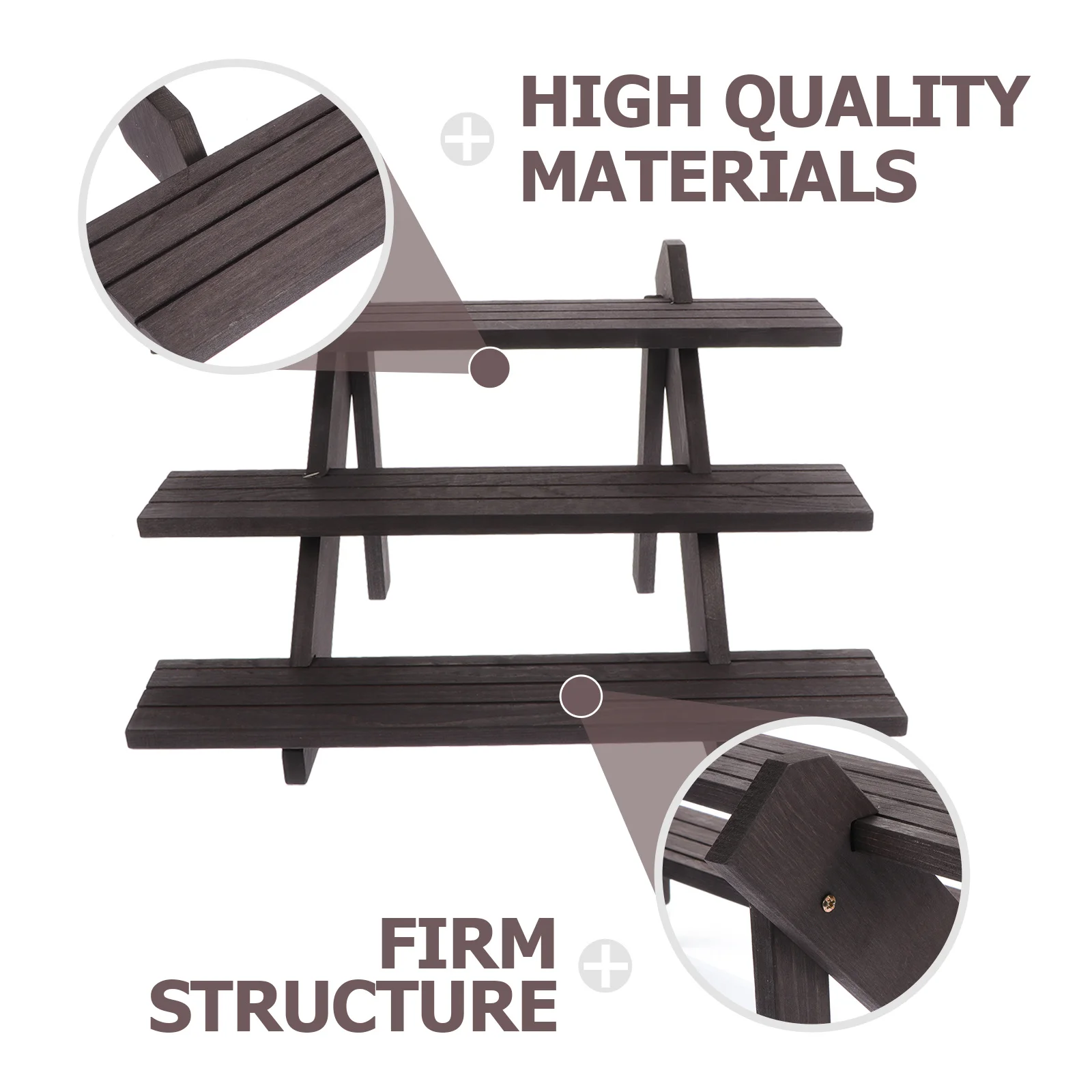 Wooden Jewelry Display Stand Detachable Multi-Layer Jewelry Holder Practical Storage Rack for Earrings Rings Bracelets