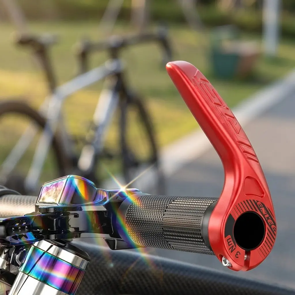 

1 Pair Horn Handlebar Grips Ergonomic Aluminum Alloy Bike Bar Ends for Folding Bicycle Commuter Cycling Accessories