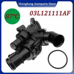 87℃ Engine Coolant Thermostat With Housing 03L121111AF 03L121111F For VW Multivan T5 Transporter 2.0 TDI 2009-2015