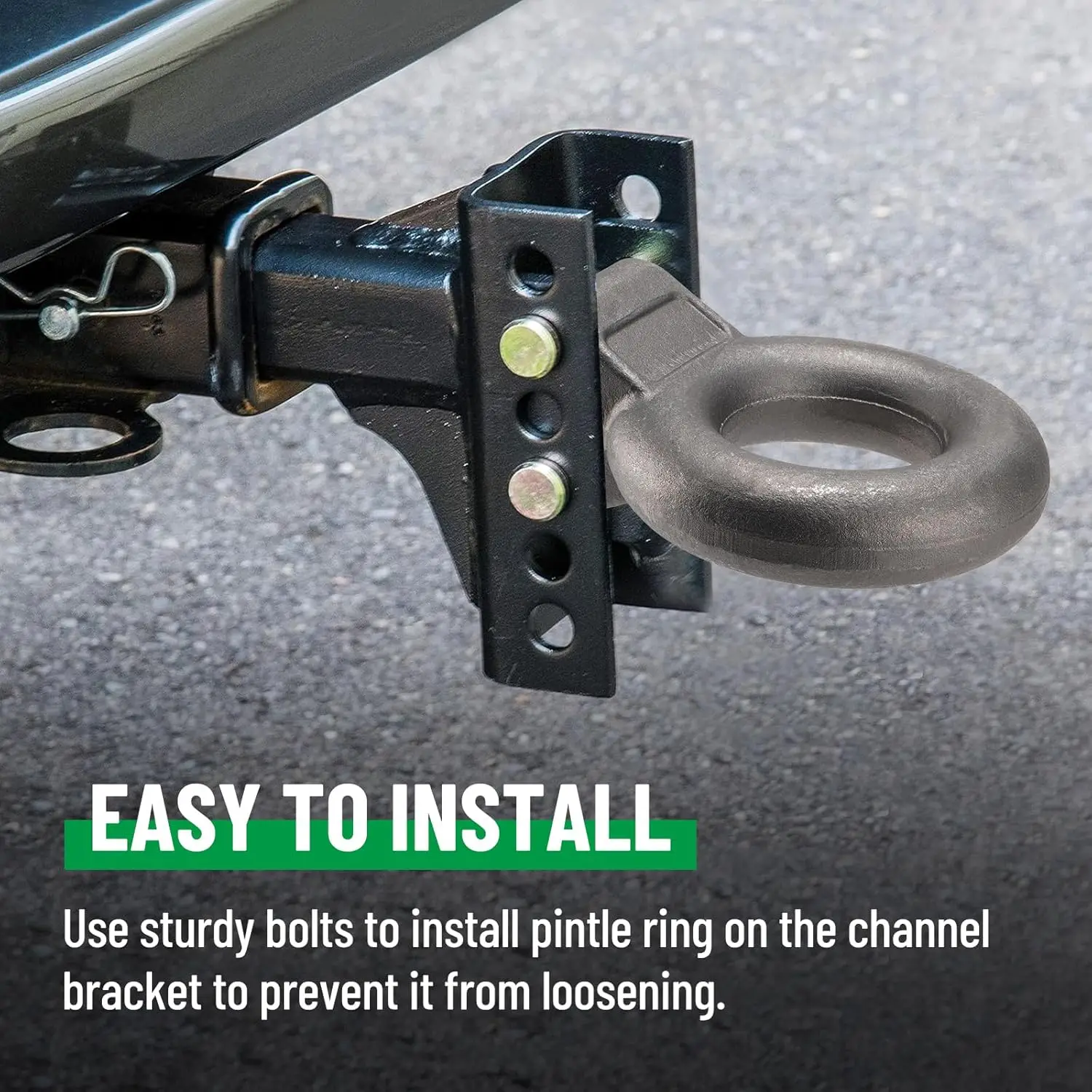 ピントルヒッチルネットリング、内径3インチ、牽引荷重24000ポンド、ヘビーデューティー鍛造鋼