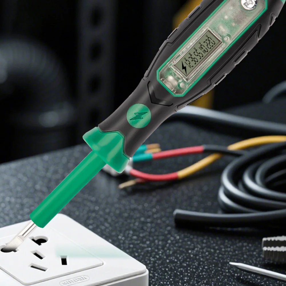 Smart Electrician Screwdriver LED Light Test Pen Slotted Cross Breakpoint Detection Tool Insulated Handle High Torque