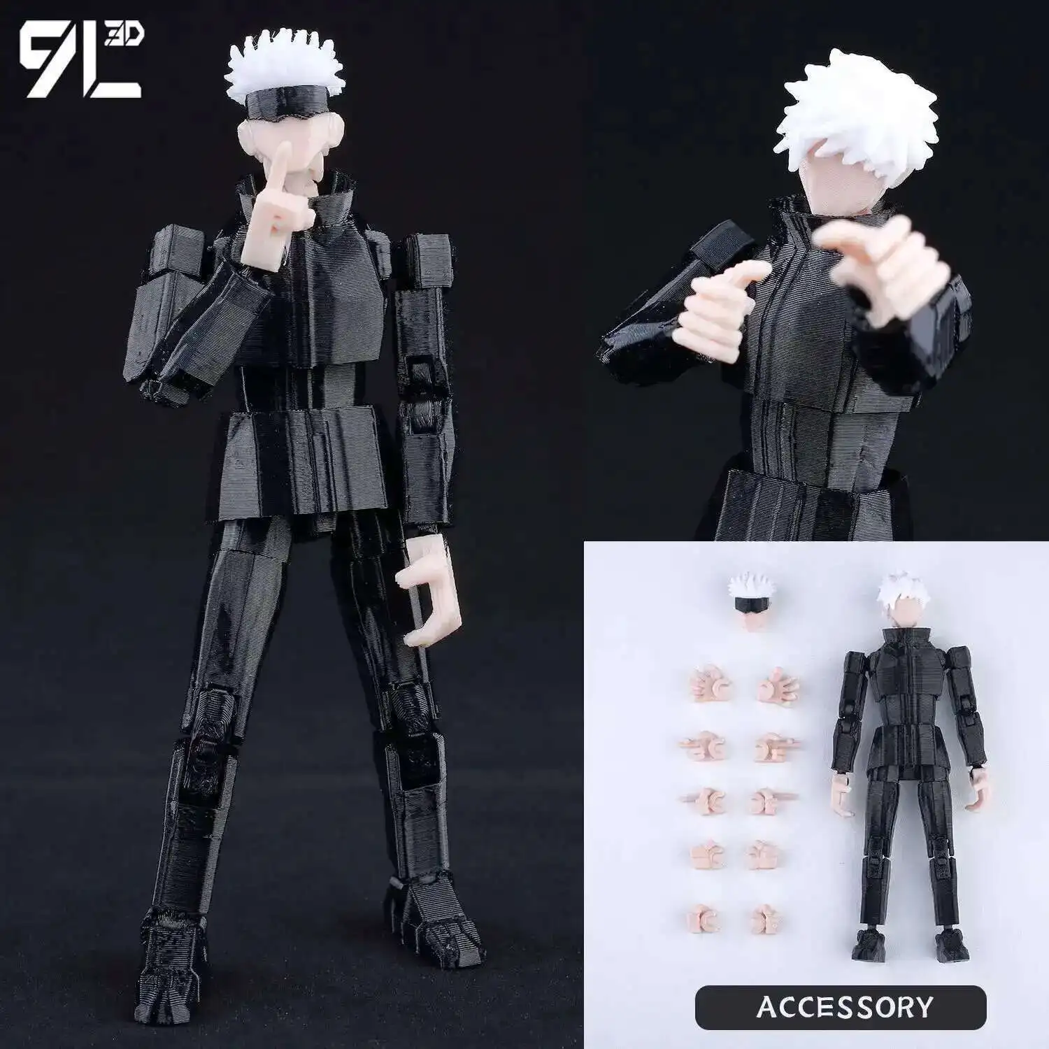 9L3D Gedrukt Dummy13 T13 Op Voorraad Klaar voor Verzending Jujutsu Kaisen Grijs Gewaad Sukuna Figuur Anime Gelede Model Stress-relief Speelgoed