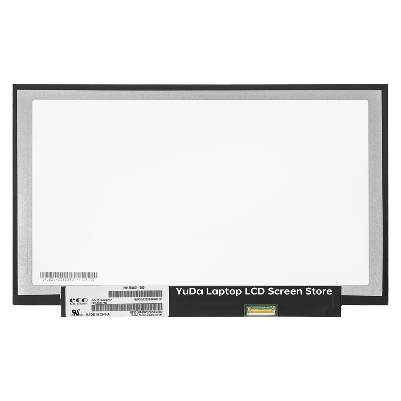 12.5" LCD Screen HB125WX1-200 M125NWR3 R0 LP125WH2-SPT2 SPH1 M125NWN1 R1 For Lenovo ThinkPad X270 X280 A275 A285 Display Panel