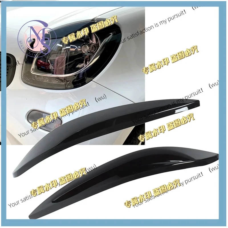 For Benz Smart 453 Fortwo Forfour 2015‑2020 Car Headlight Headlamp Eyebrow Eyelid Cover Trim Accessories