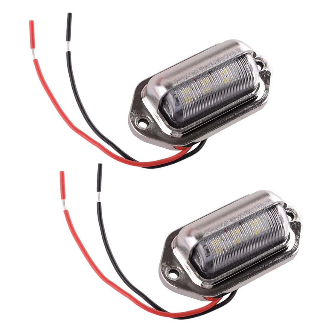 

2Pcs 12V-24V Waterproof LED Deck Courtesy Stern Transom License Number Plate Light For Marine Boat Trailer Motorcycle Car Truck