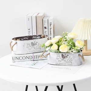 Bir Çiçek Saksısı, Metalden, Demirden, Oval, Yaratıcı, Düz, Kova, Ev Dekorasyonu, Retro, Oda içi, Retro 8 demir kova-vintage-no. 5'in en çok satan ürünleri