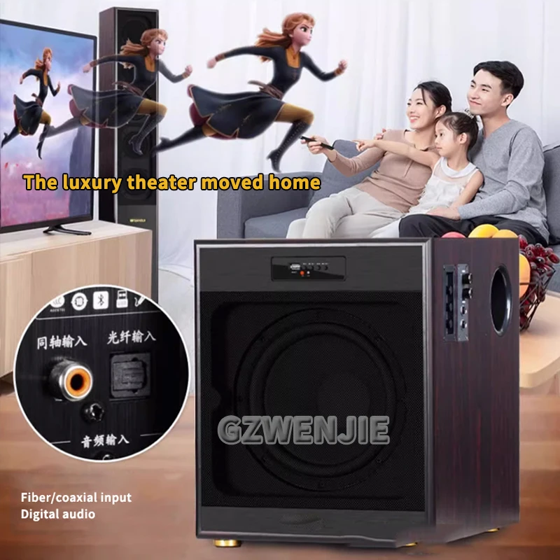 10 Inch High Power TV Living Room KTV Bluetooth 4.2 Speaker Stereo Sound Subwoofer Speaker 2.1 Home Theater System Audio Set 4Ω