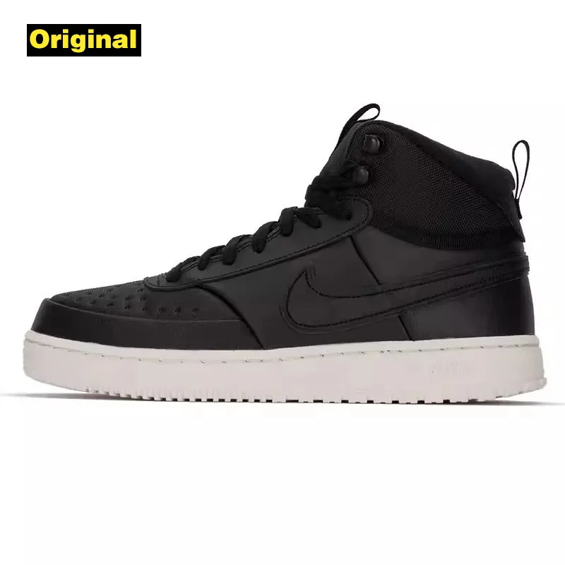 Nike Men's Shoes Classic retro COURT VISION Sneakers High-top Casual Shoes fashion Board Shoes Black DR7882-002