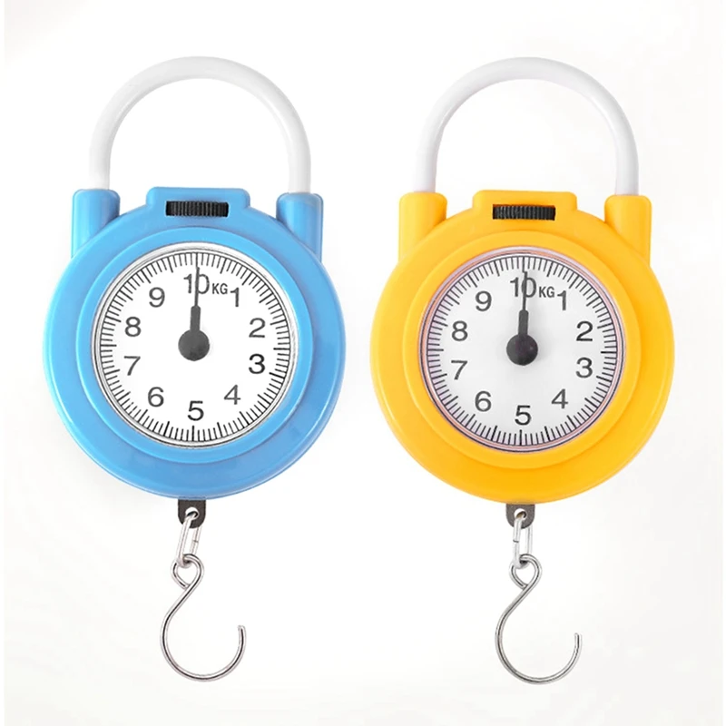 10Kg Portable Mechanical Dial Scale Hanging/Fish/Kitchen Scale Hanging Hook Multi-Purpose Scale For With Tape Meas