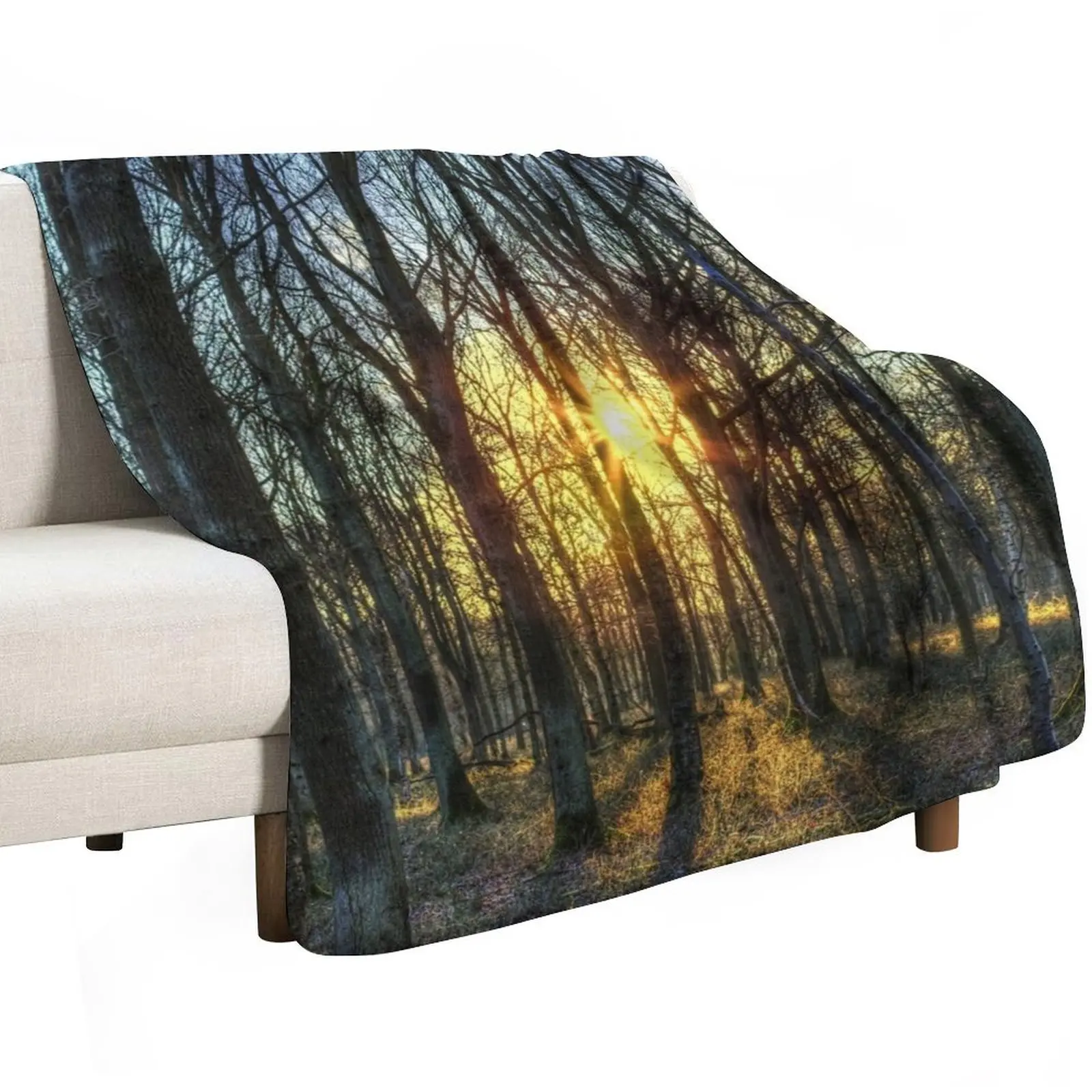 Early Morning Forest Throw Blanket Luxury Designer Weighted Decorative Beds Cute Polar For Decorative Sofa Blankets