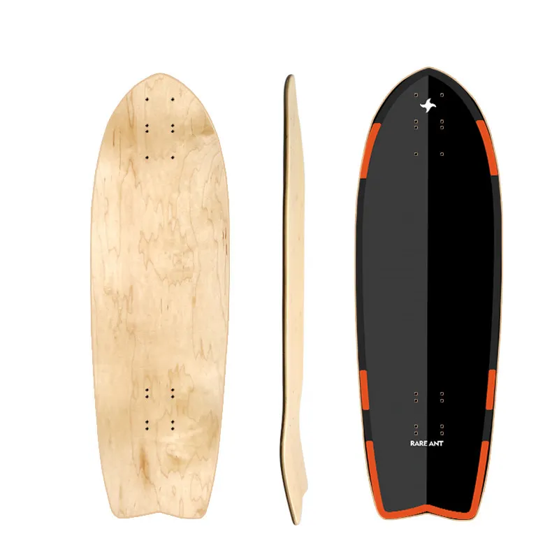 Prancha de Surfskate de Maple 32 polegadas para Land Surfing, Côncava Rasa, 25*82cm, com Lixa de Lixa em Tela