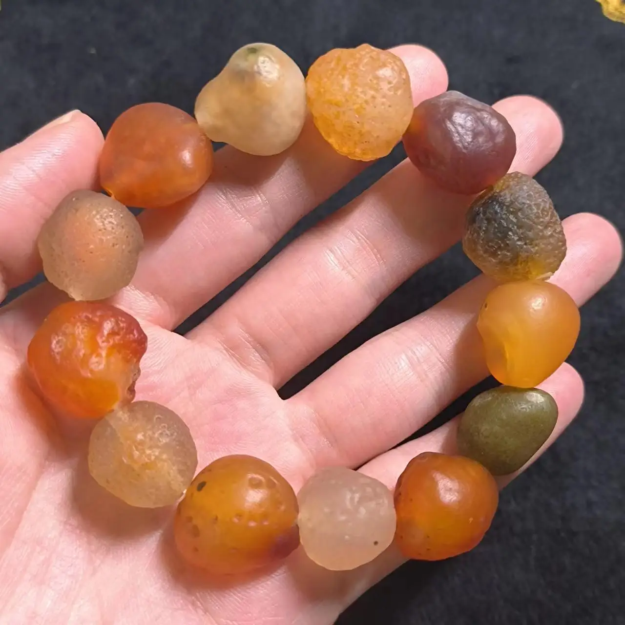 

1pcs/lot Natural Gobi Agate Bracelet strong energy mysterious strange beautiful retro ethnic style jewelry amulet folk-custom