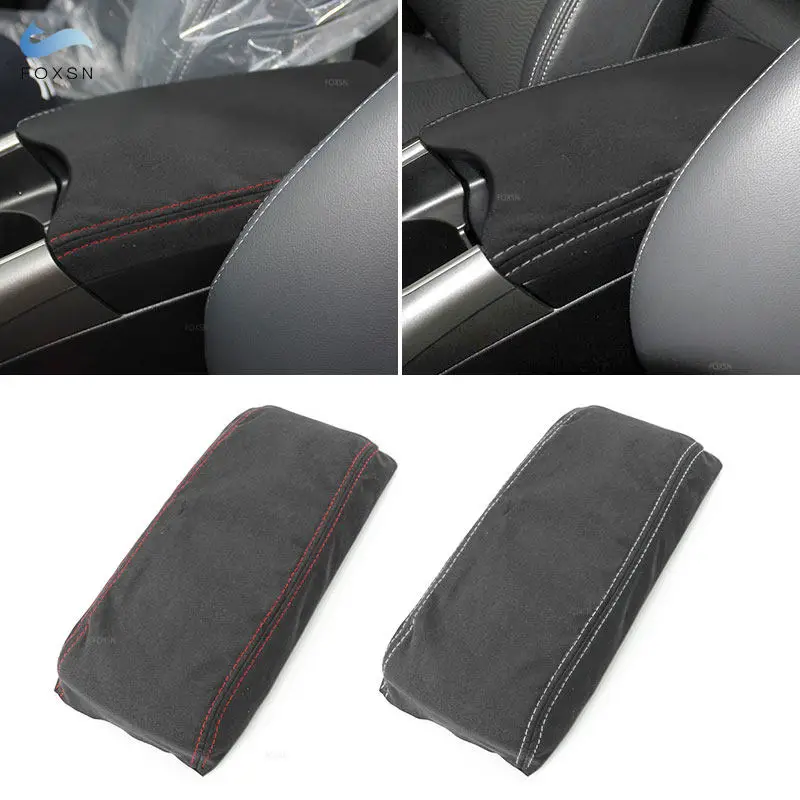 

For Toyota Prius 2010 2011 2012 2013 2014 2015 Suede Leather Car Interior Central Control Armrest Box Cover Sticker Trim