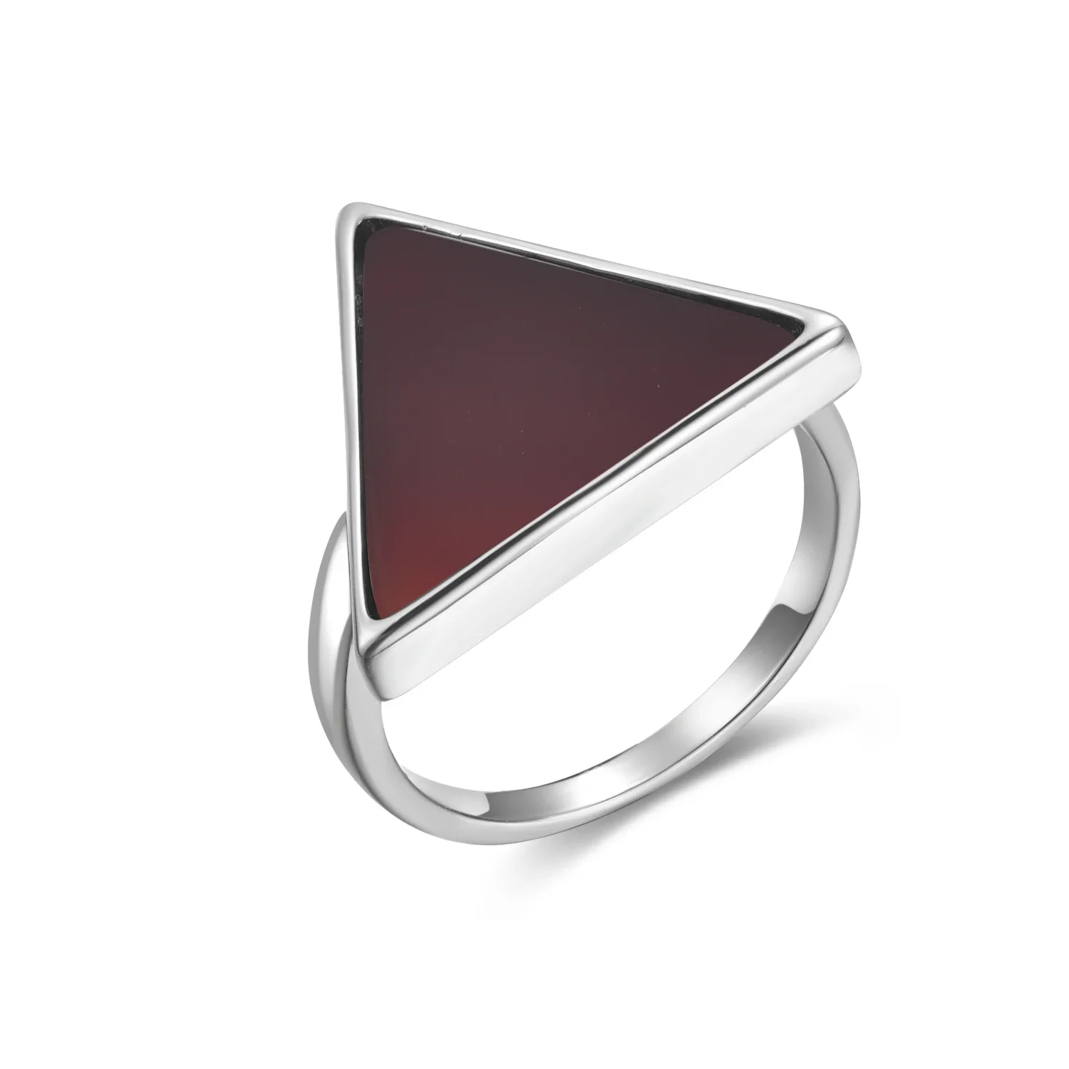 Women's 925 Sterling Silver Ring with Rhodochrosite