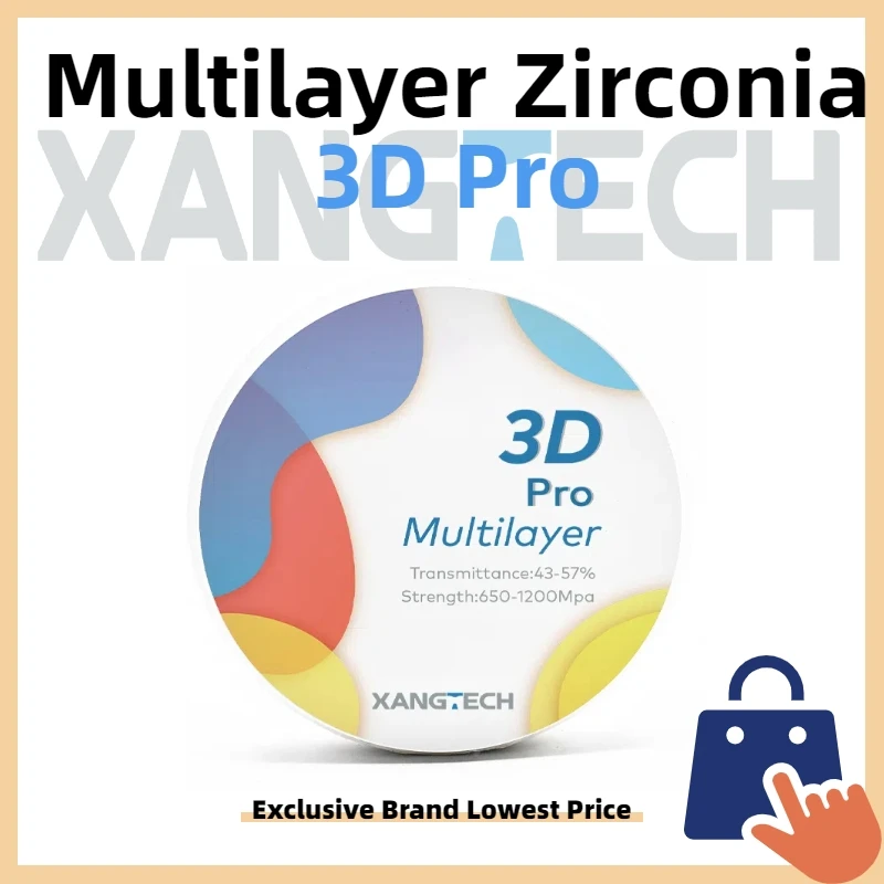 

XANGTECH 3D Pro Многослойный циркониевый блок 98 мм Диск для стоматологической лаборатории CAD CAM Стоматологические материалы