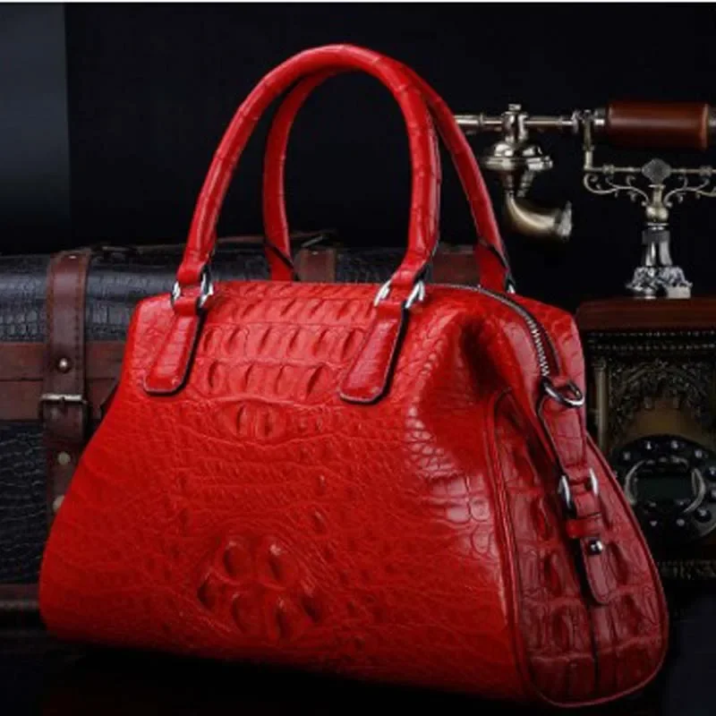 ourui crocodile  female  handbag  One shoulder  Oblique cross package  Female bag women handbag