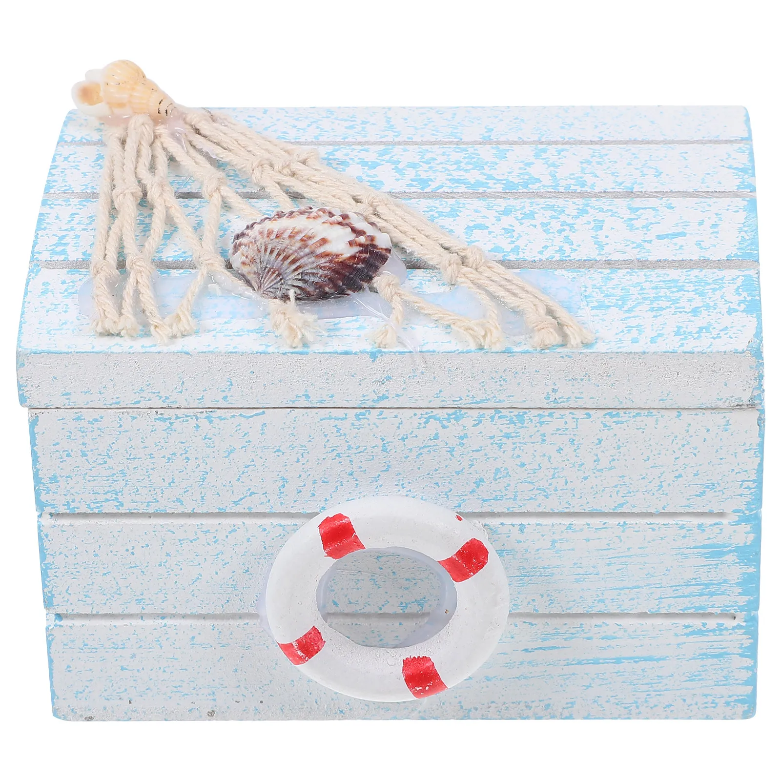 

Wooden Jewelry Box Mediterranean Style Decorative Organizer Small Storage Case for Rings Necklaces Earrings Bracelets Jewelry