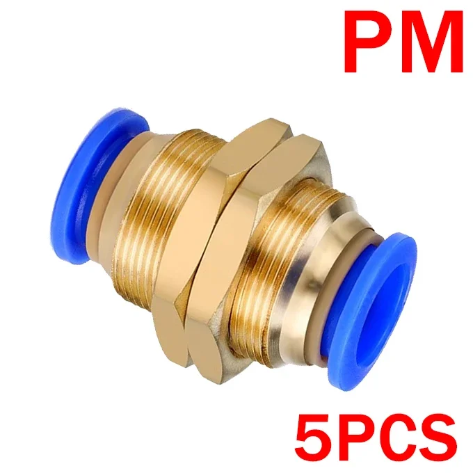 5PCS Pneumatische Armaturen Schnell Anschluss Luft Rohr Anschlüsse Kunststoff PU PY 4mm 6mm 8mm 10mm 12mm Luft Schlauch Fitting