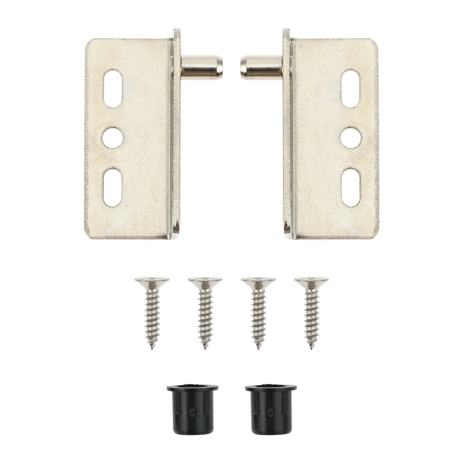 1 Set Pivot Hinges With Bushing Silver Furniture Hardware Heavy Duty Concealed Shaft Wooden Door Cabinet Hinge Iron