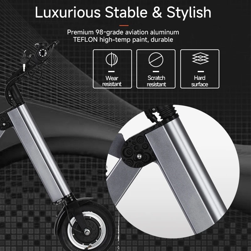 Foldable Electric Tricycle Lightweight Aluminum Alloy Frame Long Travel Range 30-45km Eco-Friendly Personal Transport Vehicle