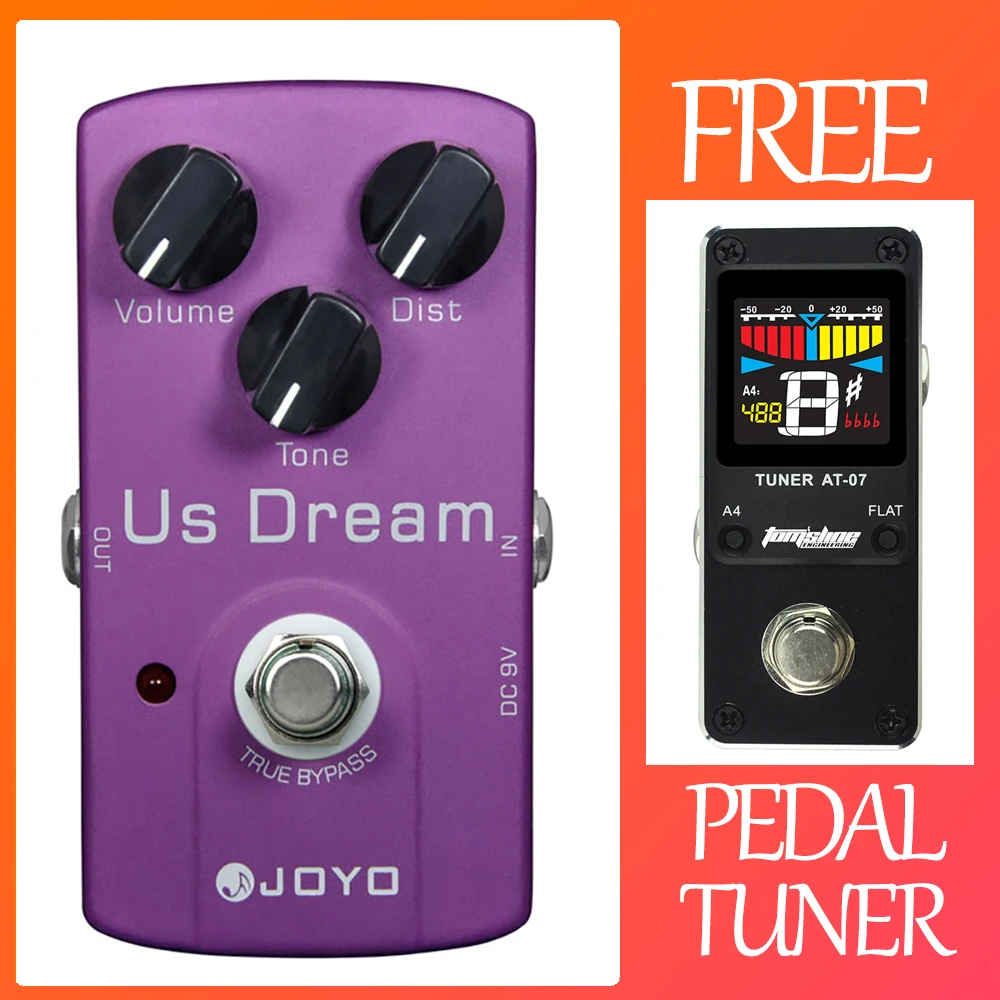 

JOYO JF-34 Guitar Effect Pedal US DREAM Distortion Pedal High Gain Distortion Effect Driven Tube Amplifier Simulation Pedal