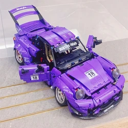 IN STOCK Purple Storm RWB RotanaA 993 964 Sports Car Technology Compatible MOC Building Blocks Bricks Educational Toys GiftS