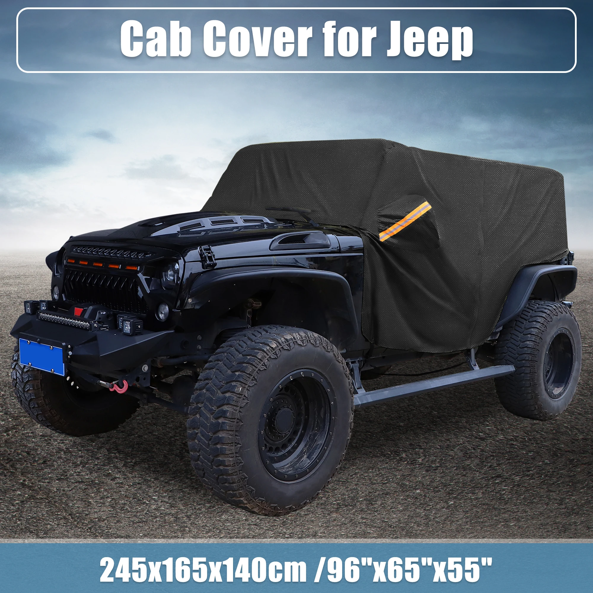 X Autohaux Car Body Cover for Jeep Wrangler JK JL Hardtop 2 4 Door 2007-2021 Outdoor Windproof Waterproof 210D Oxford Protect 