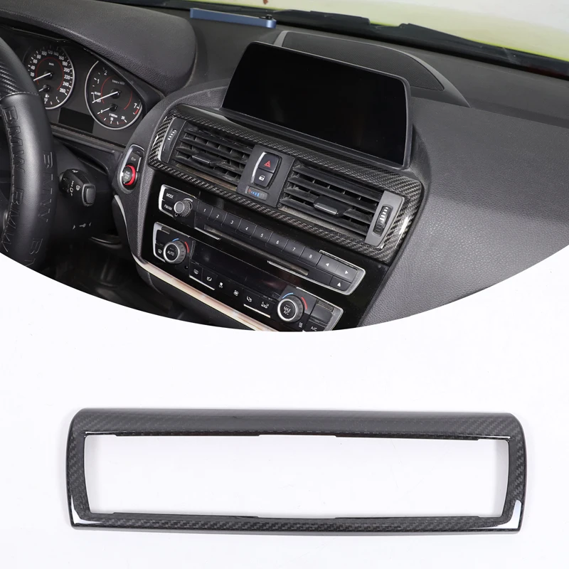 For BMW 1 Series F20 F21 / 2 Series F22 2012-2018 1Pc Real Dry Carbon Fiber Center Dashboard Air Vent Trim Cover