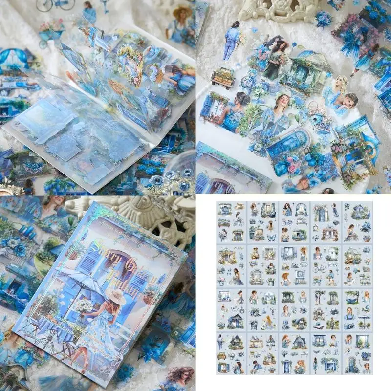 Garota personagem tema adesivo Journal Scrapbook Scrapbook Sticker Recompensa D2RC