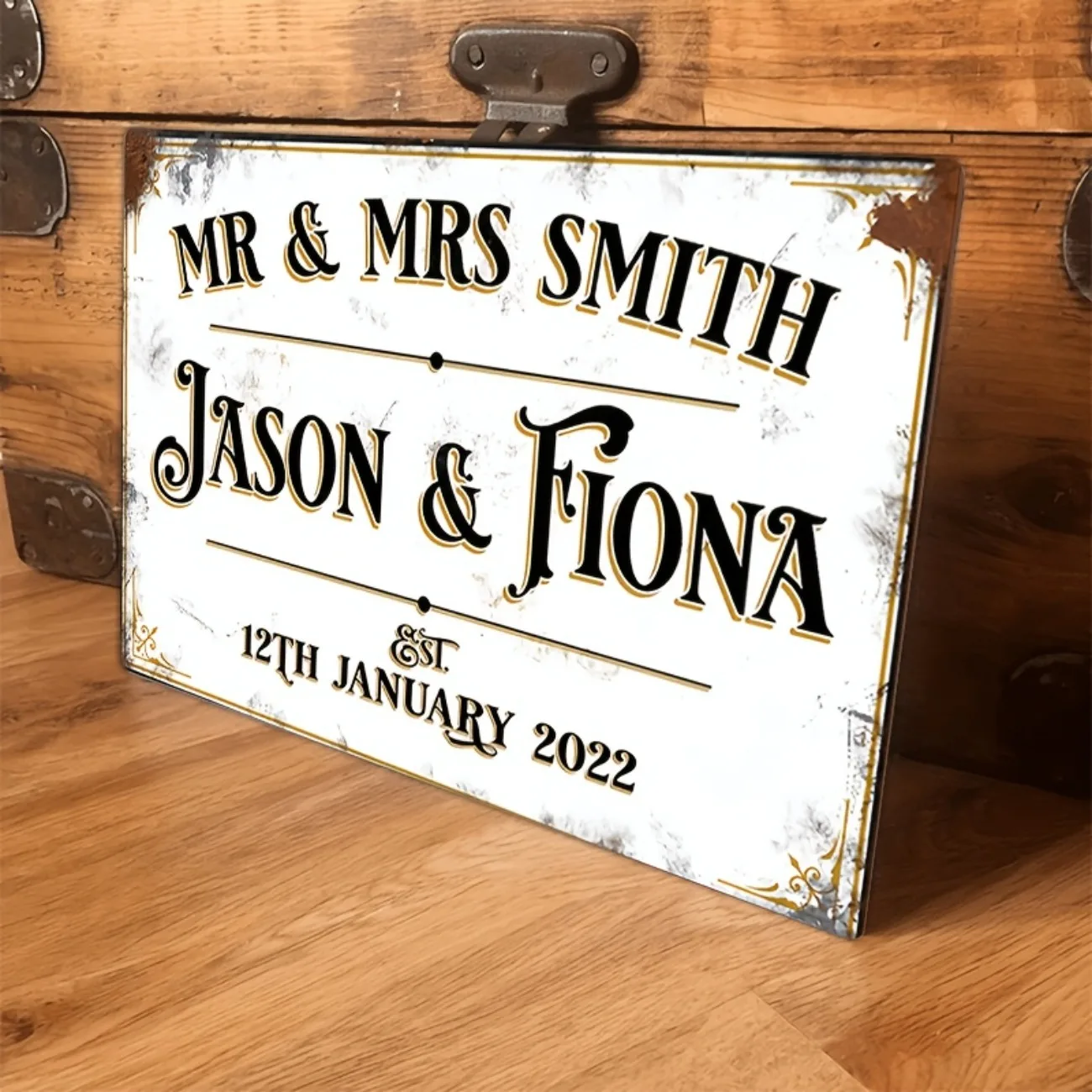 Personalized Aluminum Welcome Sign - Customized 