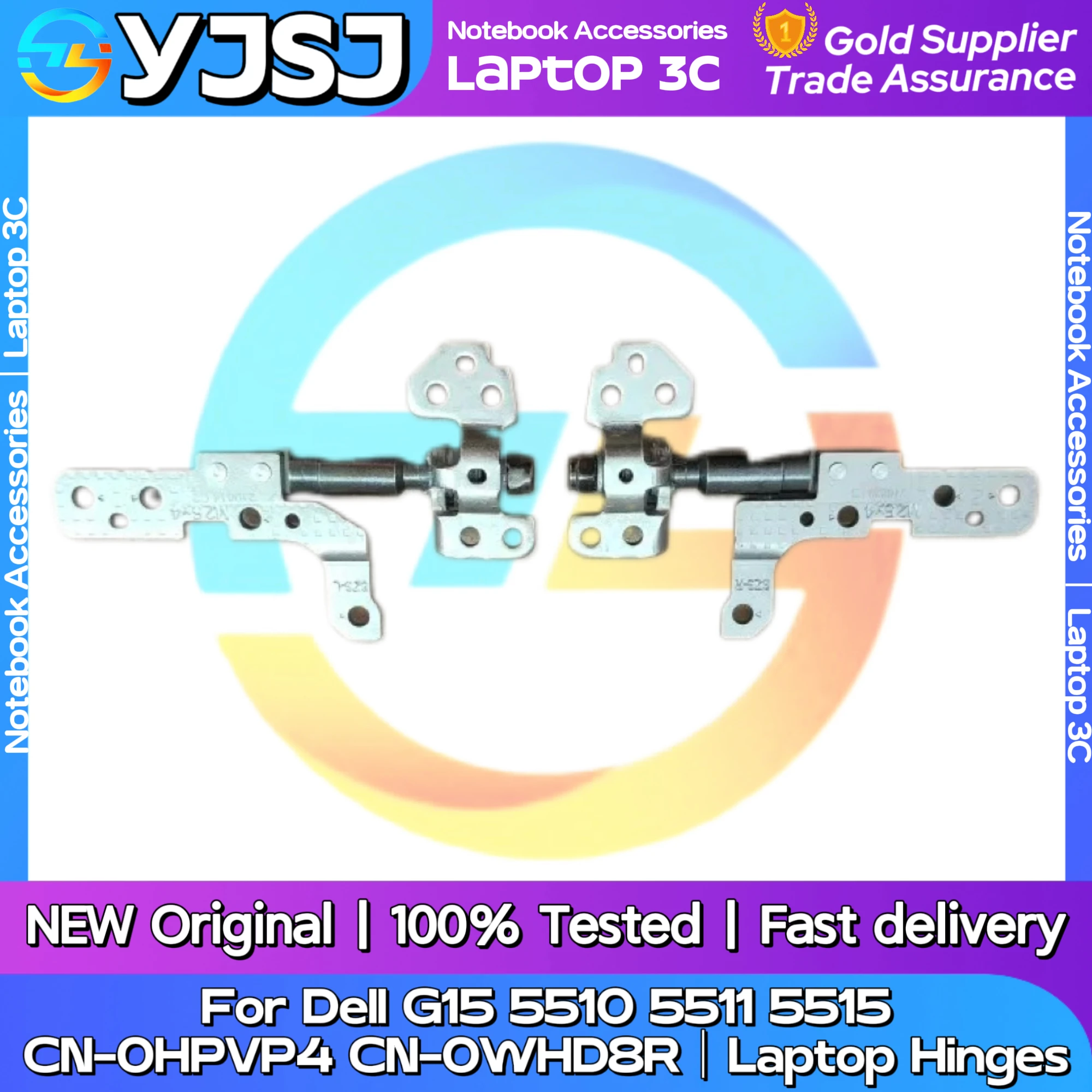 

New Original Laptop Notebook Hinges For Dell G15 5510 5511 5515 built-in left and right LCD Screen Hinges CN-0HPVP4 0WHD8R