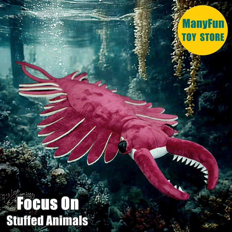 

Anomalocaris Plush Toy Realistic Cambrian monster Lifelike Broom Shrimp Plushie Paleontology Ancient Sea Predator Stuffed Animal