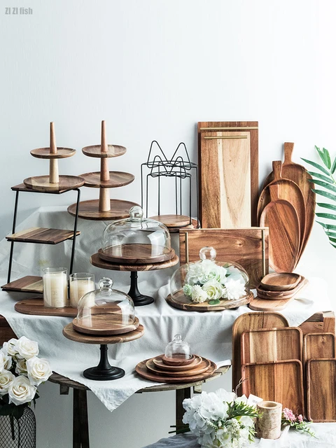 Creative Wooden Cake Stand Dessert Tray Display Stand Party Party Pastry Cake Tools Kitchen Storage Utensils Table Decoration